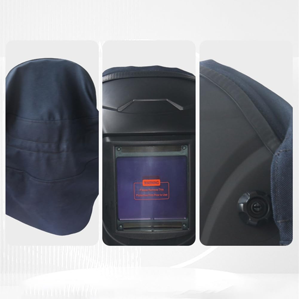 Babero para Gorro de Soldar FáCil de Instalar Interferencia Anti-RetroiluminacióN Gorro de Soldador Duradero Gorros Protectores para Mujeres y Hombres