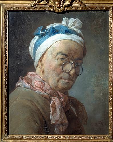 Tableau autoportrait raconté de Chardin avec impression d'art haute définition