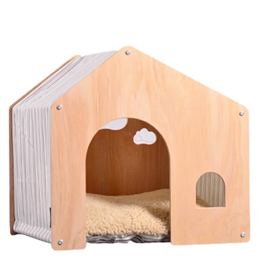 Mサイズ 天然木 犬小屋 ログハウス犬小屋 組立 ワンちゃんハウス 天然木 即納 Mサイズ バンガロー風 犬小屋 ログハウス ログ犬舎 天然木 犬