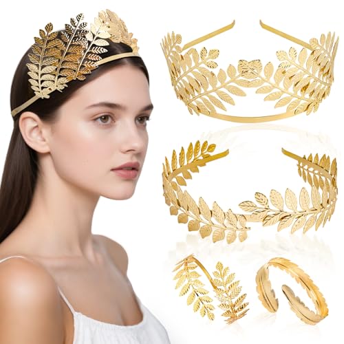 Pavirvidty 4 Pieces Adjustable Gold Greek Goddess...