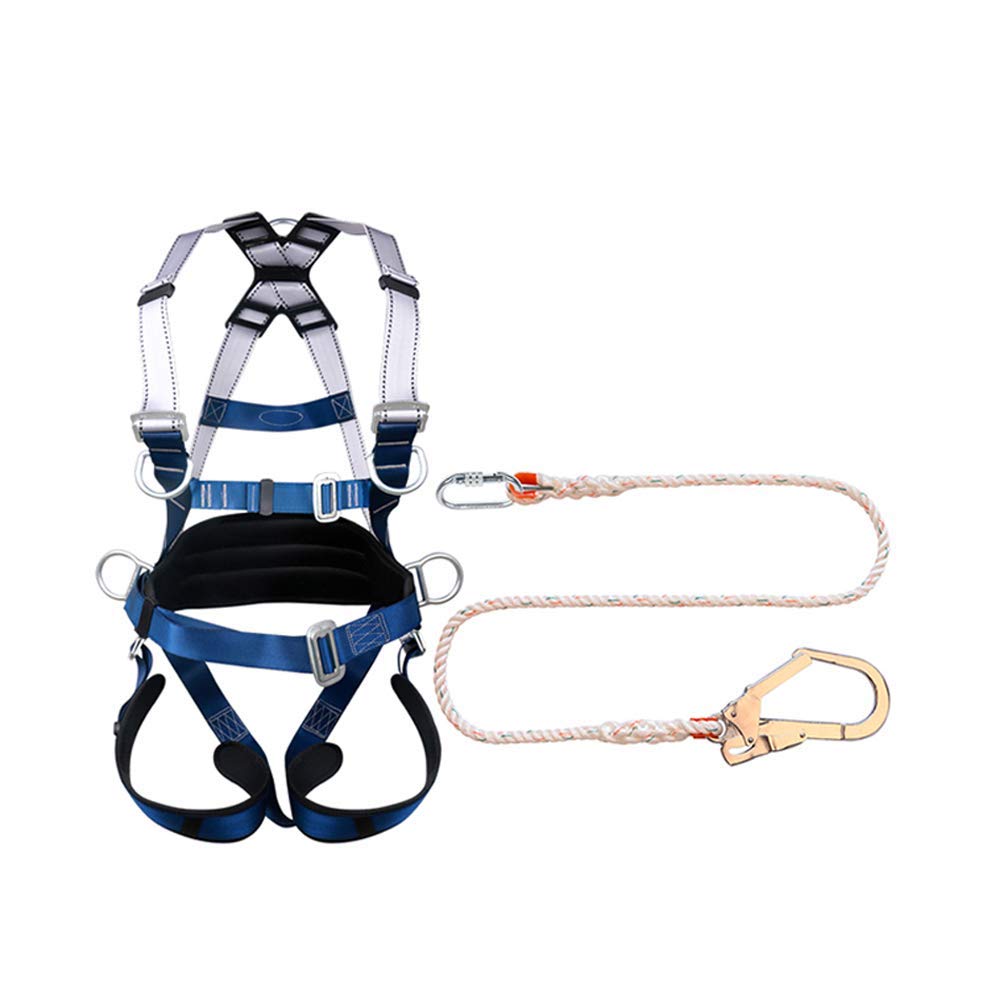 SwaYve Cinturón Seguro para Trabajos Aéreos, Cinturón de Seguridad de Cuerpo Completo, Arnés de Seguridad, Protección Contra Caídas Arnés de Seguridad Acolchado de Cuerpo Completo para Trabajar en Esc