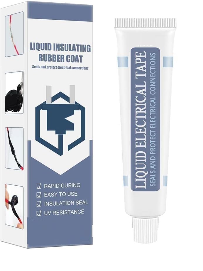 BIRZAR Liquid Insulating Tape Electrical Cable Seal Temperature Resistant Repair Paste | Insulation Electrical Tape Professional Protective Waterproof Antiflaming Paste (50 ML)