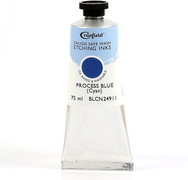Caligo Safe Wash : Etching Ink : 75ml : Process Blue (Cyan)