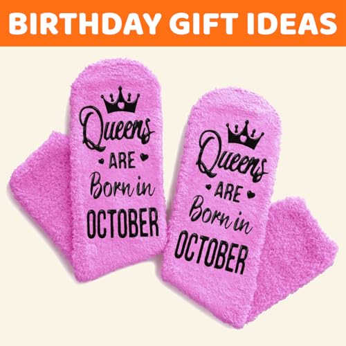 Image of HAPPYPOP Birthday Gifts Ideas for Women - January February March Birthday Socks in Pink