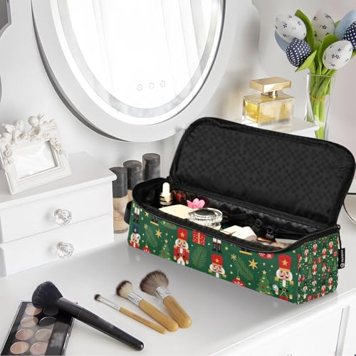 Bolso de viaje para herramientas de cabello para mujeres con tapete removible resistente al calor, estuche de viaje de doble capa para rizador, plancha, secador de cabello y accesorios miniatura 7