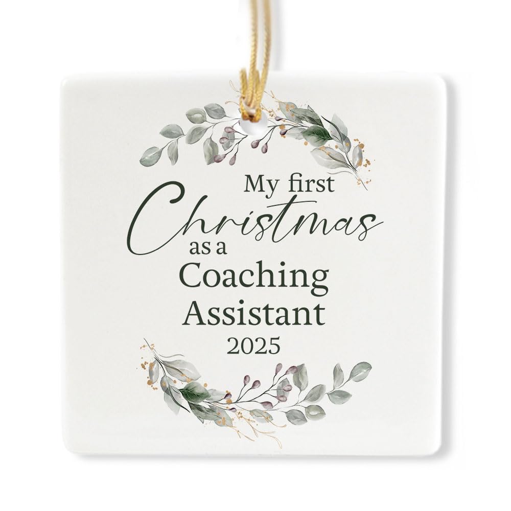 2025 Coaching Assistant First Christmas Ceramic Ornament Gift