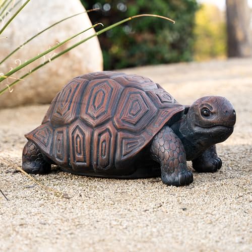 Estatua Tortuga Caminante 21.3" L Marrón y Gris de MgO miniatura 2