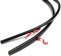 Vista 5 de CROSSDESIGN Guardabarros universal de 30 pies para rueda de automóvil, borde de llamada, junta de goma estilo limpiaparabrisas con cinta de grado