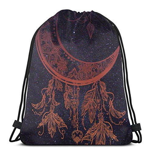 Hangdachang - Mochila con cordón para gimnasio, diseño de pavo real