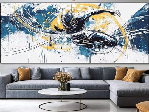 Peinture Diamant paysage XXL pour sublimer votre salon avec un tableau broderie