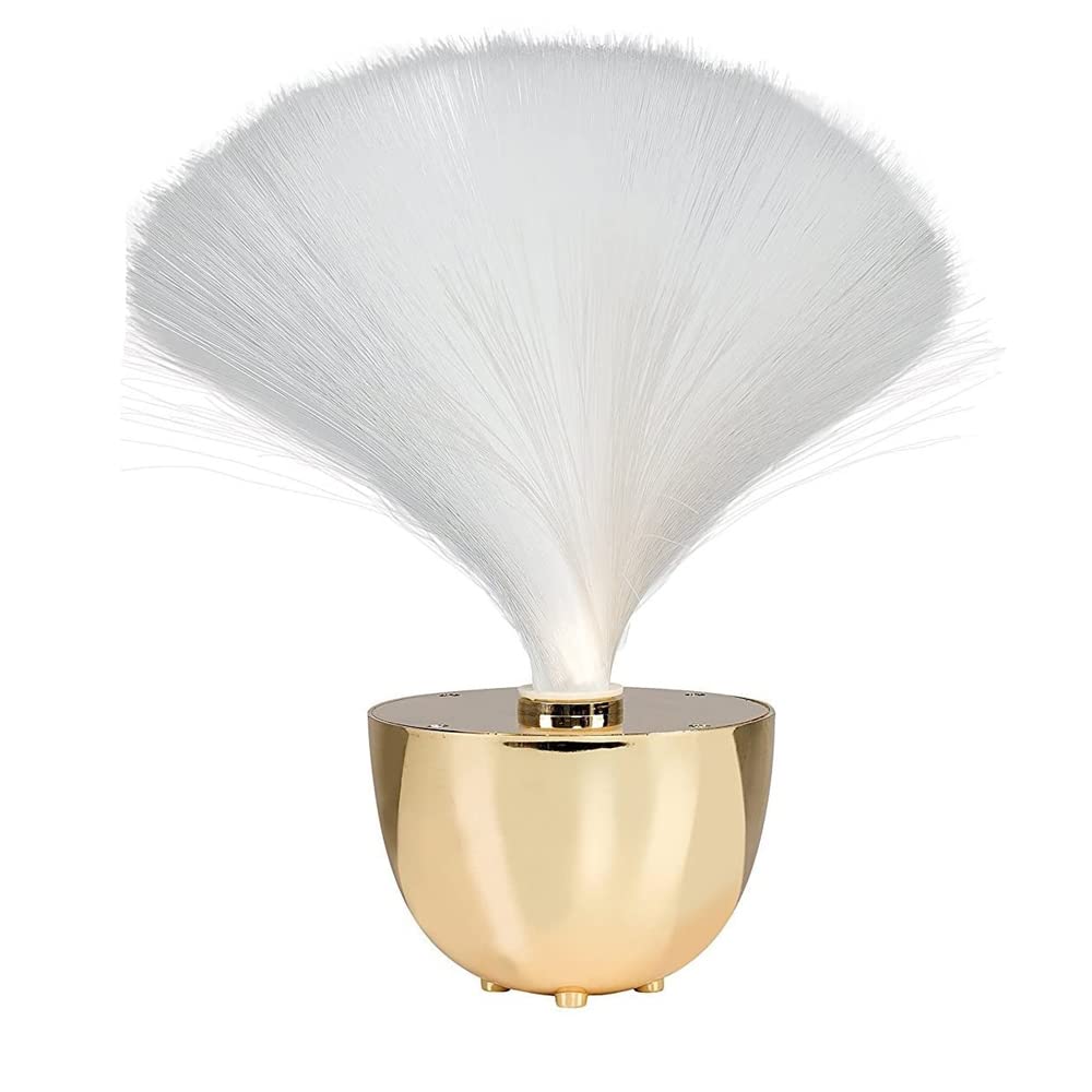 Novelty Retro Sensory Colour Changing Fountain Fibre Optic Lamp in a Gold Finish