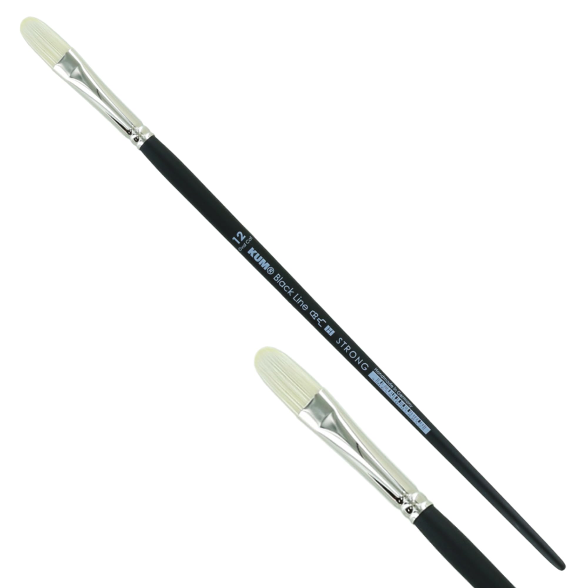 KUM 5123211 Acrylic and Oil Brush Black Line Cat Tongue Size 12 for Artists Artist Brushes Art Supplies