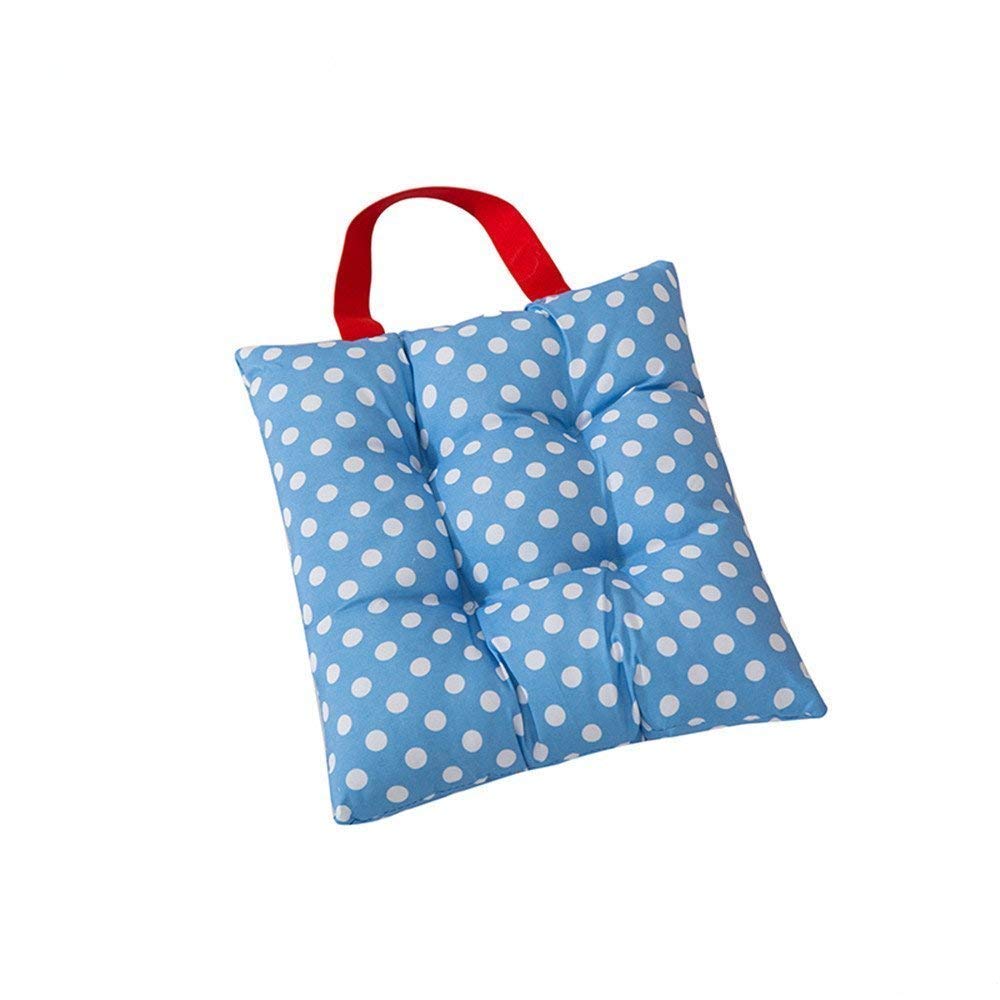 Coussinets de siège carrés enfants bleu 27x27cm pour chaise voiture jardin