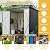 SPOWAY 6 x 4 FT Outdoor Storage Shed, Metal Storage Shed with Swinging Double Lockable Doors, Waterproof Outdoor Galvanized Steel Garden Shed for Backyard, Patio Lawn and Outside Use, Black