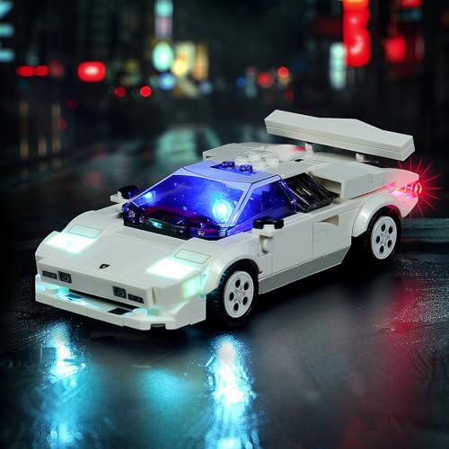 Brickshining LED Lighting Compatible with Lego Lamborghini Countach 76908, Light Kit Compatible with Lego 76908, Giving Light to Model, NOT Included The Model Set?Standard Version?