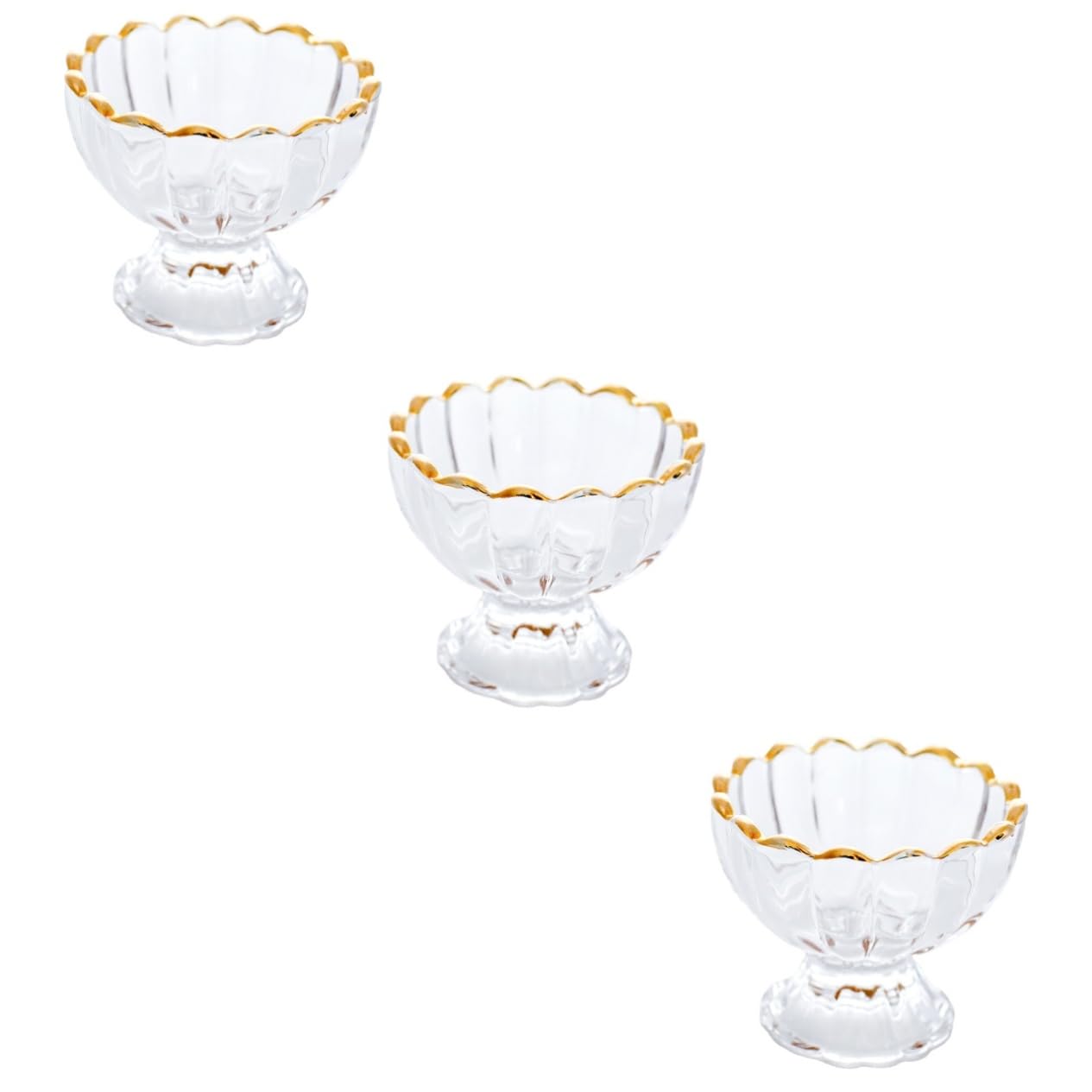 Cabilock 3 Pz coppa gelato ciotole da dessert contenitori per gelato caffè espresso Yogurt per antipasti friends mug bicchiere bicchieri per i cocktail tazza coppa da dessert in