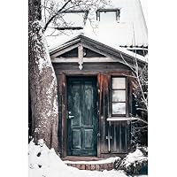 YongFoto Fondo Fotografico In Vinile 1.5x1m – Paesaggio Invernale Con Abeti, Alpi Innevate, Natale, Neve - 2