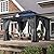Aoxun 10'x12' Hardtop Gazebo, Aluminum Frame Permanent Pavilion with Curtains and Netting, Outdoor Polycarbonate Double Roof Canopy, Designed for Garden, Lawns, Patio