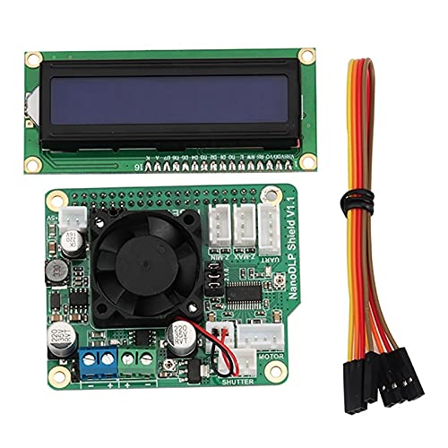 Lysee 3D Printer Parts & Accessories - for NanoDLP Shield V1.1 Light Curing Expansion Board+1602A Display IIC/I2C Set 3D Printer Accessories - (Color: Picture Color)