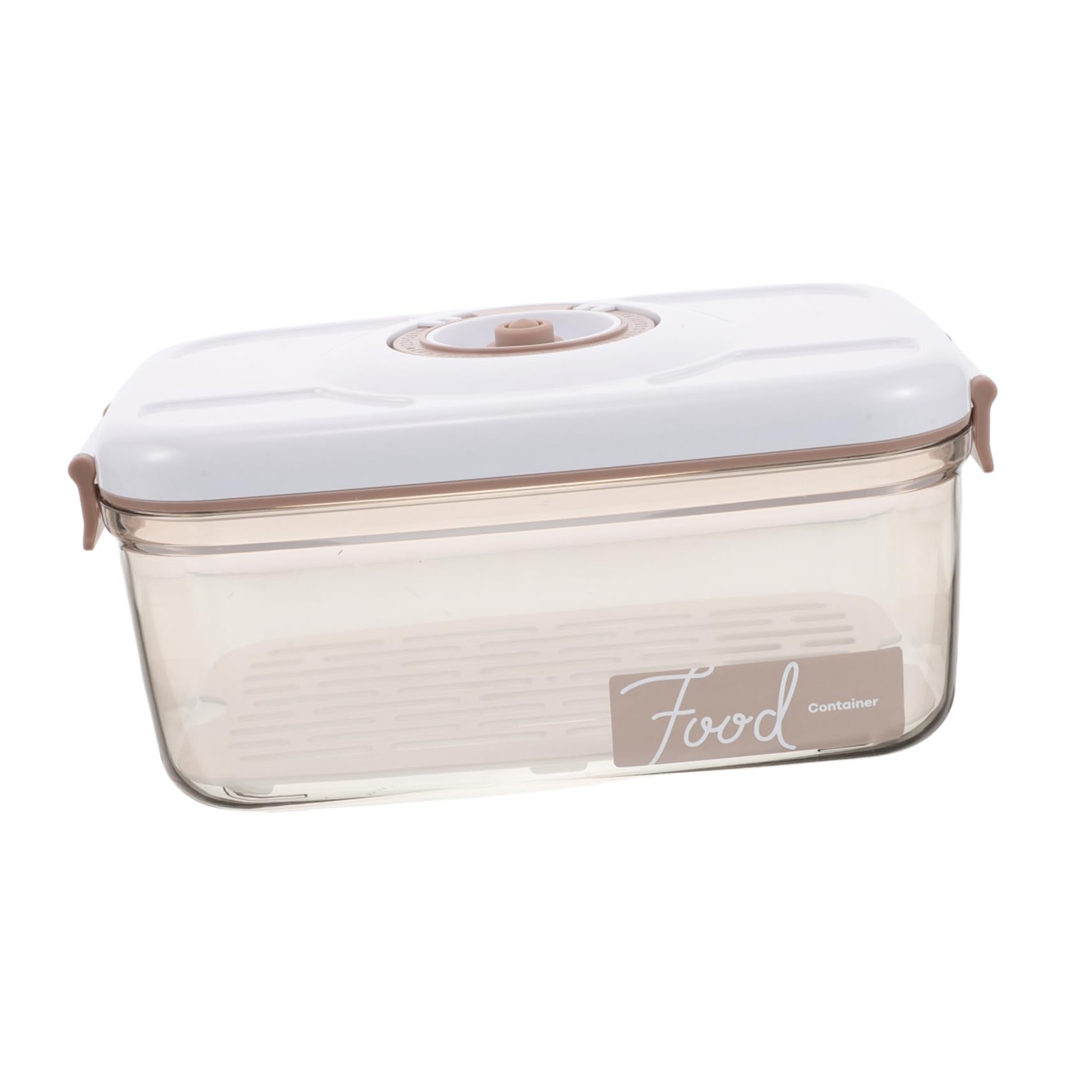 Contenitore Alimentare Sottovuoto 2, 1 l Beige in Plastica Riutilizzabile