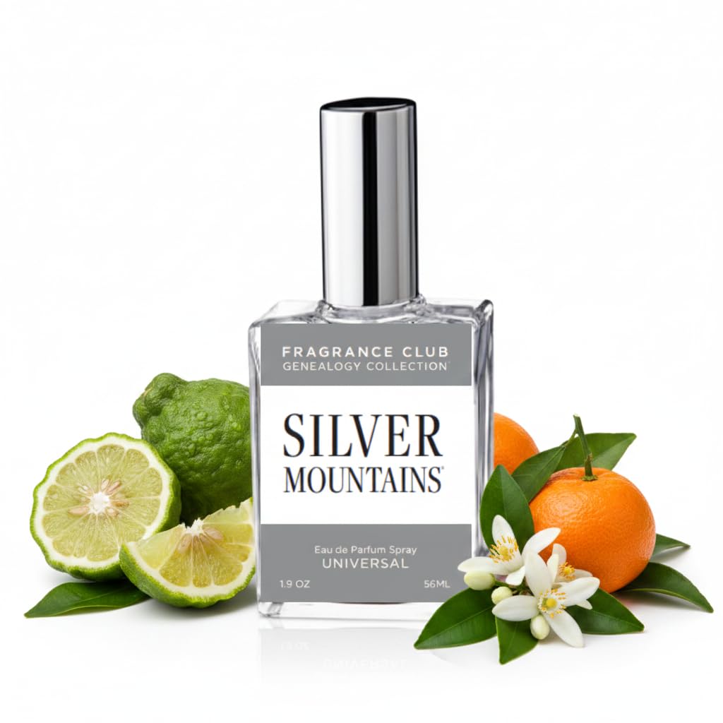 FRAGRANCE CLUB Silver Mountains Eau de Parfum – Long Lasting Fresh Citrus & Aquatic Cologne – Clean, Crisp Universal Luxury Inspired Fragrance – 1.9 Fl Oz