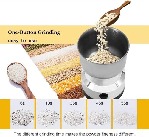 Image of VARNI ADR Nima Mini Electric Mixer Grinder - Stainless Steel Small Masala Spice Machine