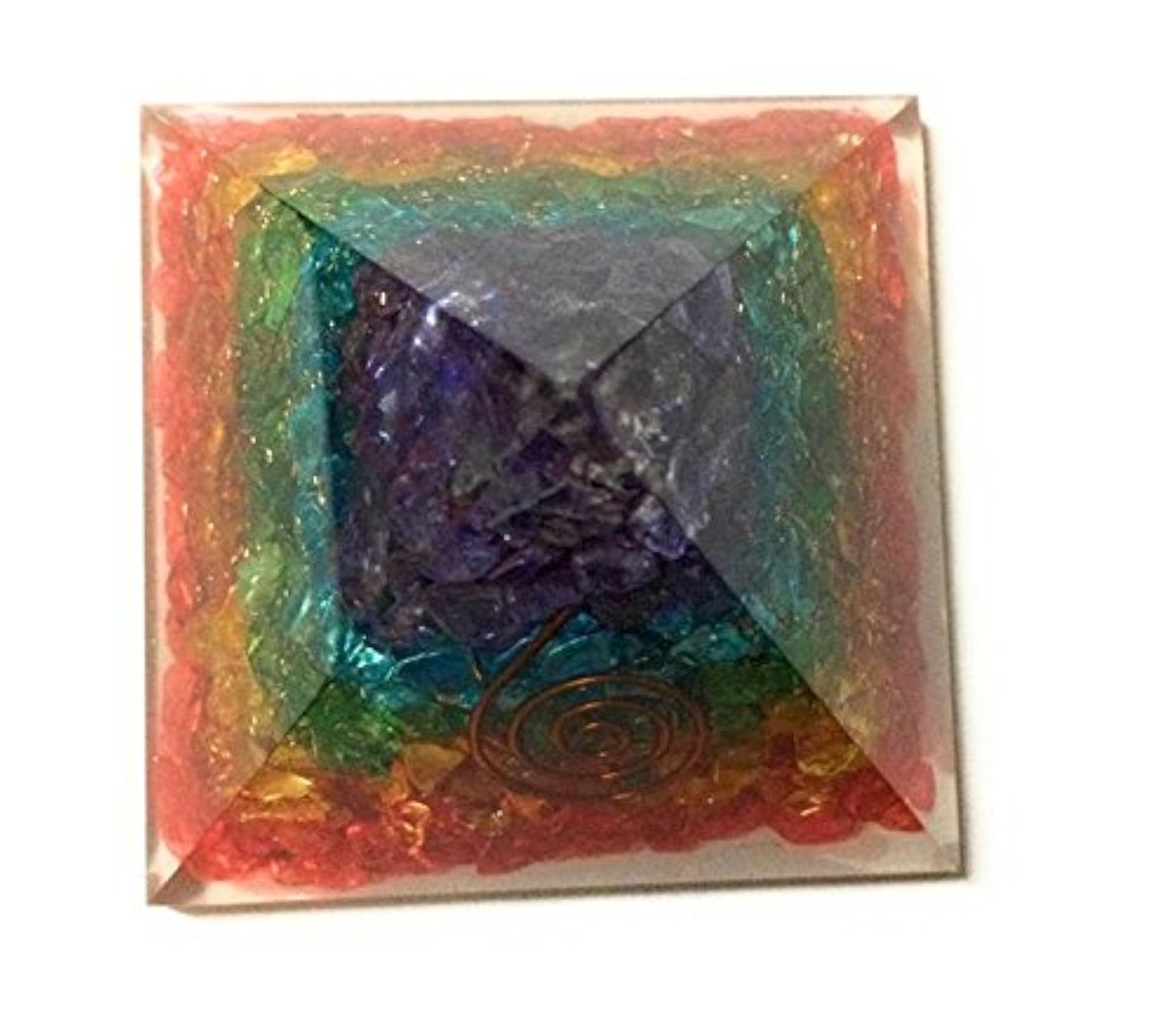 Seven Chakra Pyramid Healing Stone Set