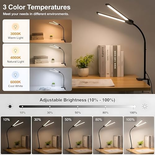 Lampe écran tactile 3 couleurs et 5 niveaux de luminosité LED - 2