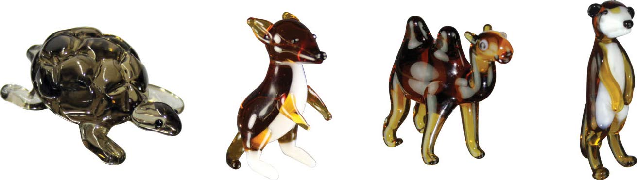 LookingGlass Collectible Glass Figurine 4 Piece Animals Set 23 (#03103)