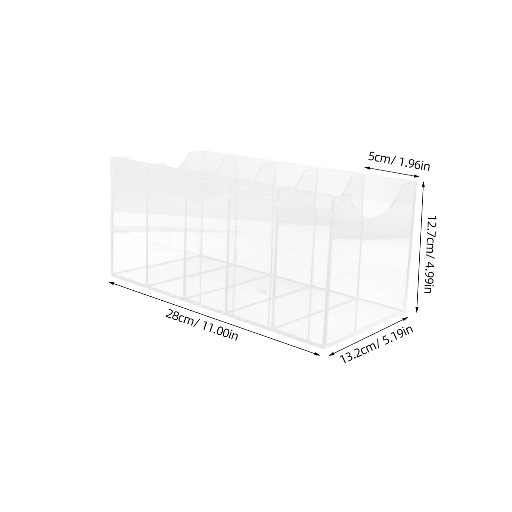 PRETYZOOM Belt Organizers for Closets Acrylic Belt Holder Wall Mount Tie Display Box 5 Sections