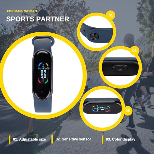 Pulsera Inteligente a Prueba de Agua IP67 con Contador de Pasos Monitor de Ritmo Cardíaco Monitor de Sueño Mensaje de Aplicación, Enchufe USB, Seguimiento de Actividad Durante - imagen 4