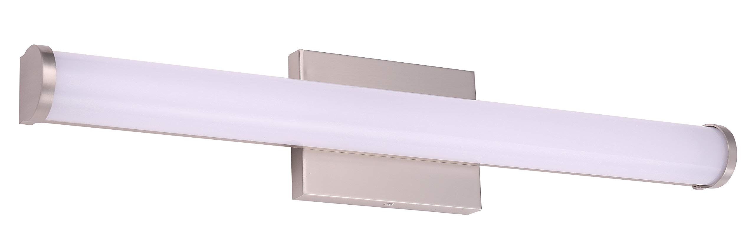 Sunlite 18-Inch LED Linear Bar Vanity Light Fixture, 20W (80W Equiv.), 1400 Lumens, Color Selectable 30K/40K/50K, 100-277V, Dimmable, 50,000 Hour Lifespan, ETL Listed, Brushed Nickel