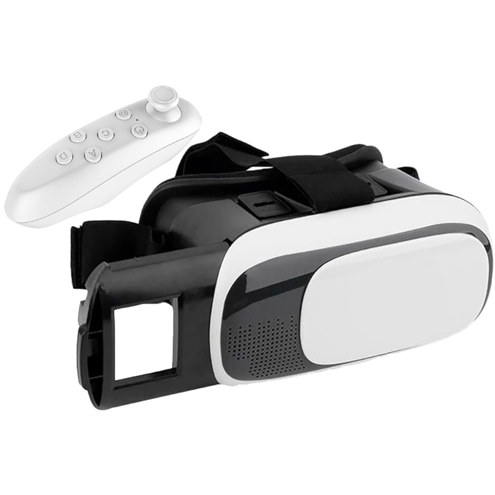 Gafas Realidad Virtual 3D con Mando Bluetooth para móviles Compatible Videos 360 y Juegos 3D - Experiencia Inmersiva Realidad Aumentada - Gafas VR Box con Mando