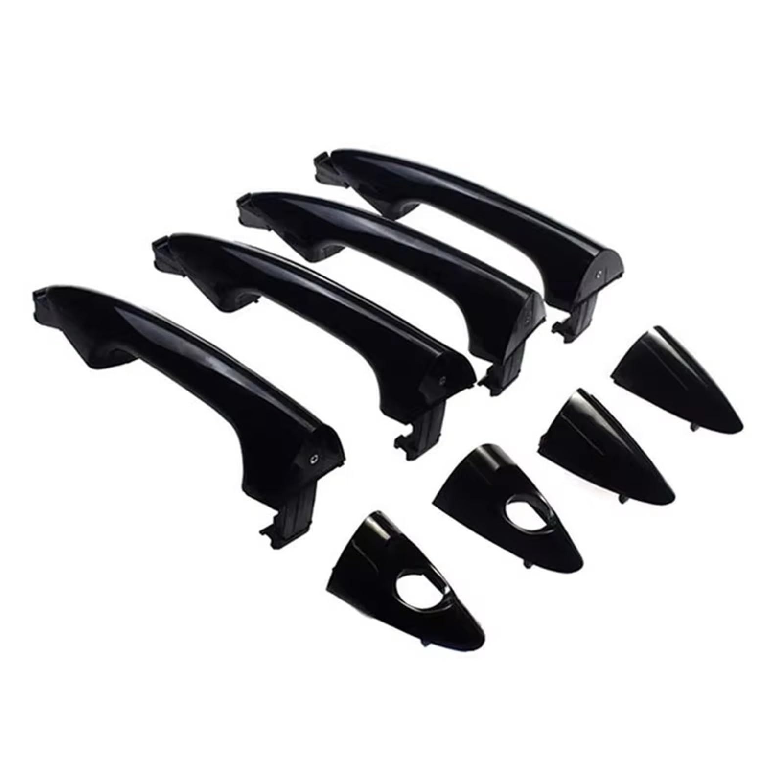 Byskjz One Color Car Exterior Door Handle For Hyundai For Accent 2012-2017 82651-1R000 82661-1R000 Car Exterior Door Handle Black Outside Handles Outer Puller(1 Set)