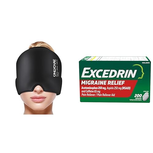 ONLYCARE Paquete de tapas para aliviar la migraña con cápsulas de alivio de migraña Excedrin - 200 unidades