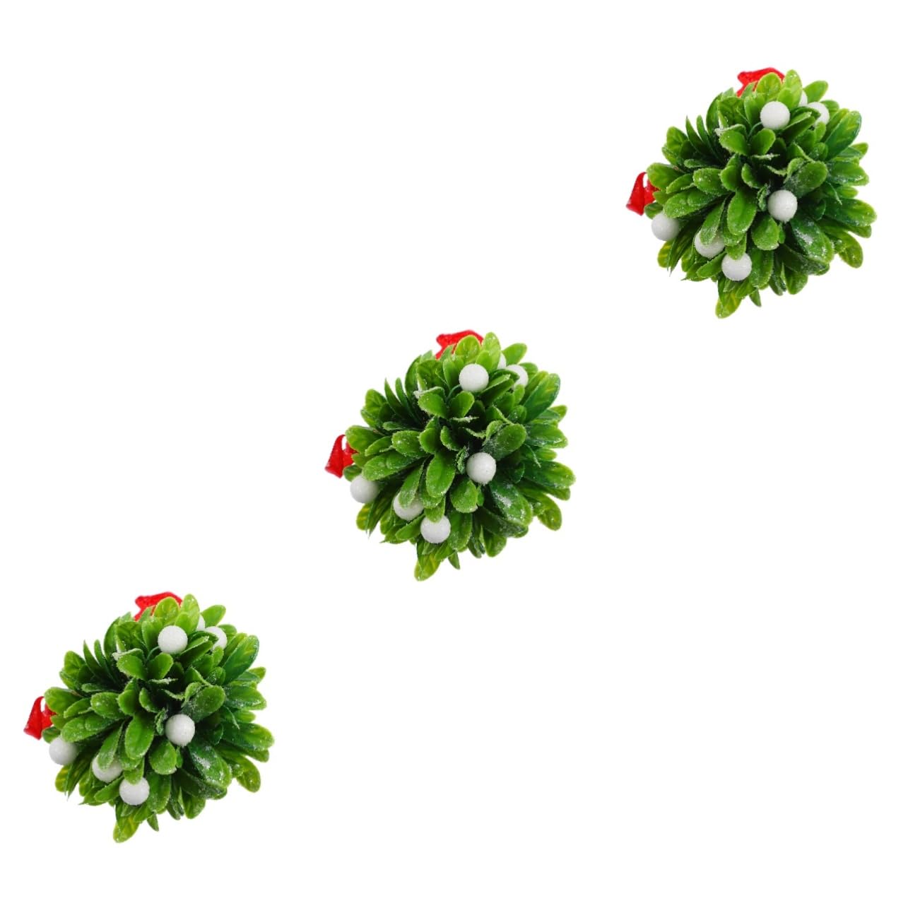 Zerodeko 3stücke Künstlicher Hängender Blumenball Mit Zufälliger Satinbandfarbe Dekorative Wandgestaltung Für Weihnachten Und Partys Wunderschöne Wanddeko Kunstpflanzen