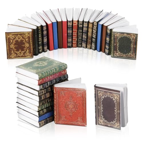 51 Pezzi Libri in Miniatura, Scala 1:12 Mini Libri per Casa Delle Bambole Assortiti Senza Tempo Decorazione per Case Delle Bambole Natale Giochi di Finzione Giocattolo per Ragazzi e Ragazze
