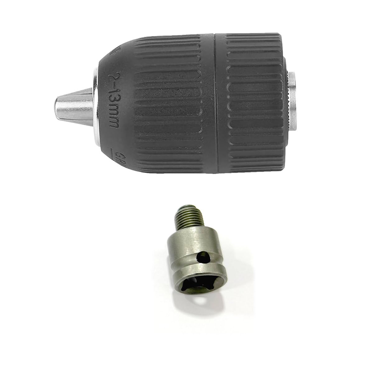 2-13mm Keyless Drill Chuck,1/2-20UNF Conversion Tool with 1/2 Inch Socket Square Female Adapter for Impact Wrench Conversion,Connect the Drill Chuck and Impact Wrench-picture-12