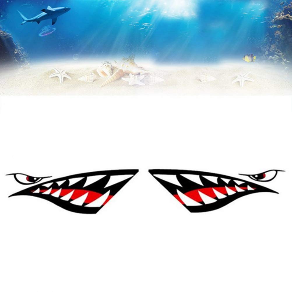 Autocollants Vinyle Requin & Poisson Squelette - Imperméables, 2 Designs - Pour Kayak, Bateau, Voiture, Fenêtre