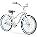 sixthreezero Women's 3-Speed Beach Cruiser Bicycle, BE White/Blue, 26