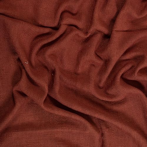 Image of 100% Cotton Hand Woven 3 Seater Sofa Throw Handmade 50x60 Inch Solid Bed Blanket Soft Thrower for Living Room, Bed, Couch and Chair Reversible and Breathable (Maroon)