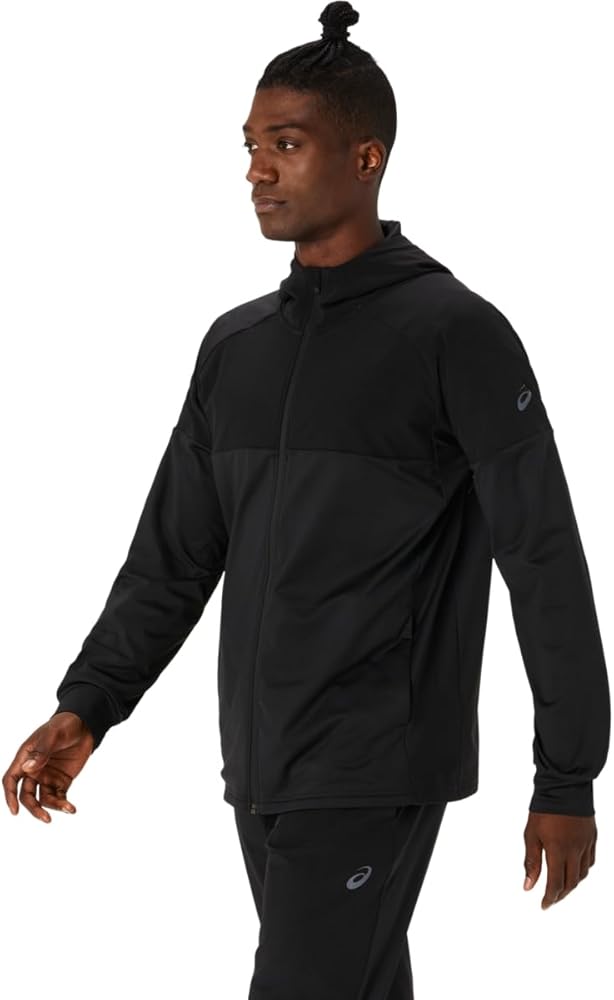 ASICS Men's KNIT JERSEY FULL ZIP HOODIE Apparel, S, PERFORMANCE