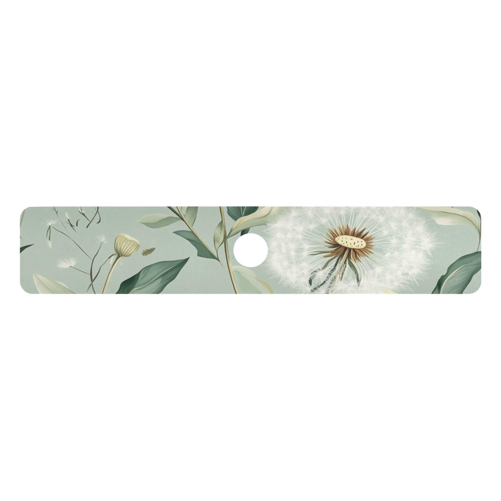 Sage Green Dandelions Kitchen Sink Splash Guard Faucet Mat Diatomite Absorbent Pad for Bathroom RV 30x5.4in 1PCS water