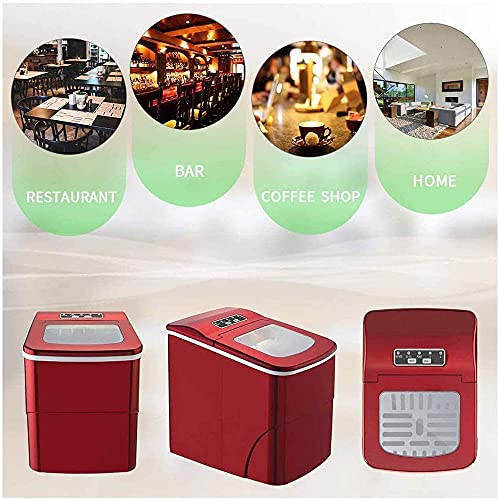 MHGD Eismaschine Vollautomatischer Haushalt Kleiner Milchteeladen 15KG Desktop-runde Eiswürfelmaschine, schnelle… – Bild 6