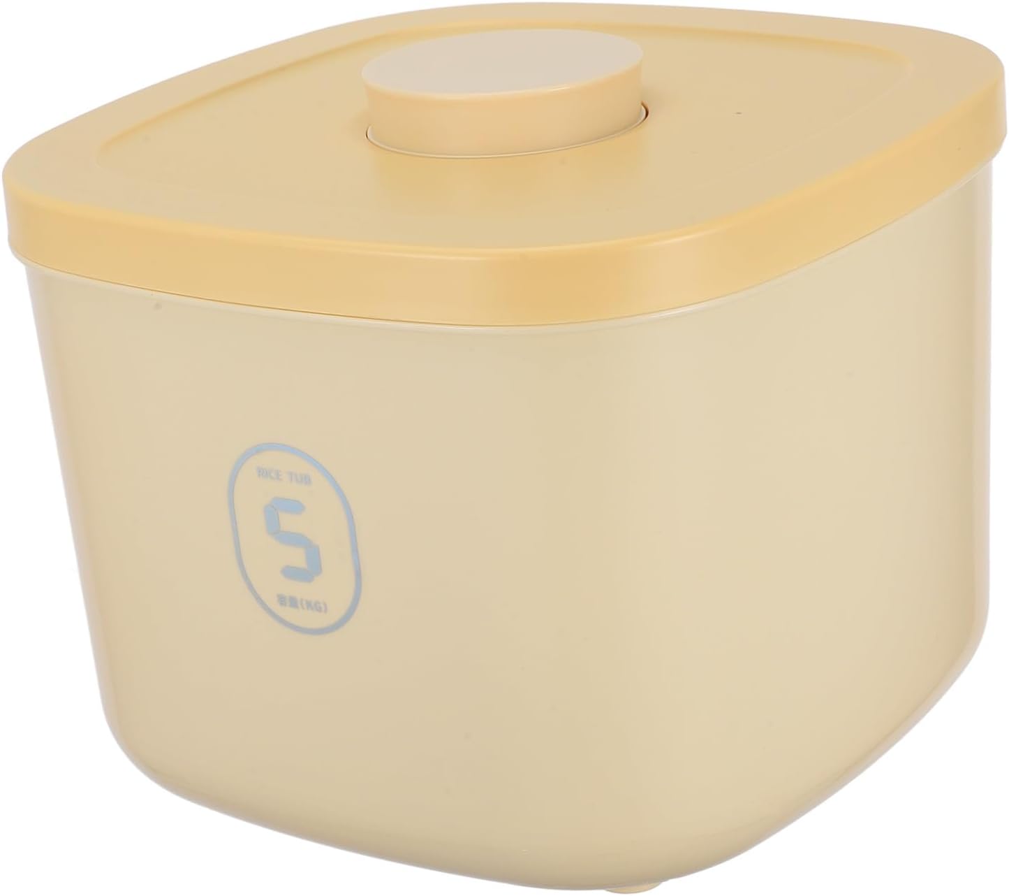 Small Yellow Vacuum Sealed Dog Food Storage Bucket Airtight Plastic Cat and Dog Food Container for Household Use