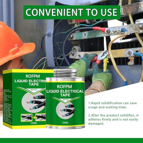 Image of 4.2oz Liquid Electrical Tape Liquid Insulating Glue 125ml Black Wire Insulation Fast Dry High Low Temperature Resistant