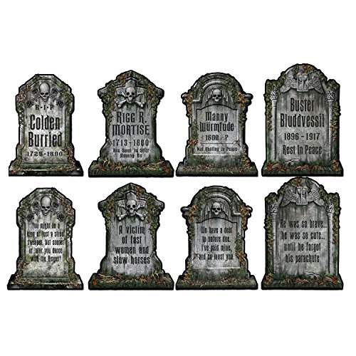 Beistle Tombstone Cutouts 4 Piece Halloween Party Decorations