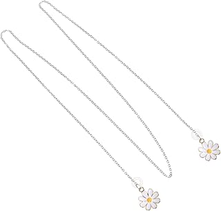 Uonlytech 1Pc Margarida Fone De Ouvido Cordão Frisado Óculos Corrente Óculos Retentor Óculos Cordão Retentores De Óculos Titular Corrente De Óculos De Sol Flor Fones De Ouvido Corrente  