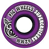 PIG WHEELS Supercruiser Skateboard-Räder, 62 mm, Violett