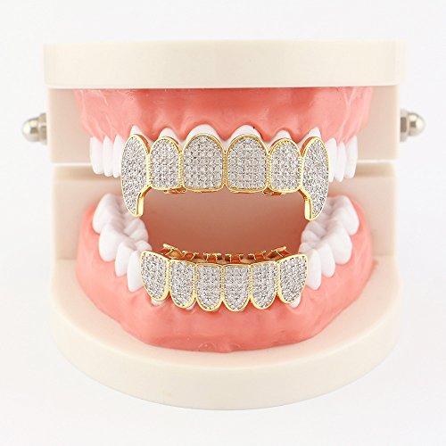 Diamond Grills para tus dientes chapado en oro 18K miniatura 2